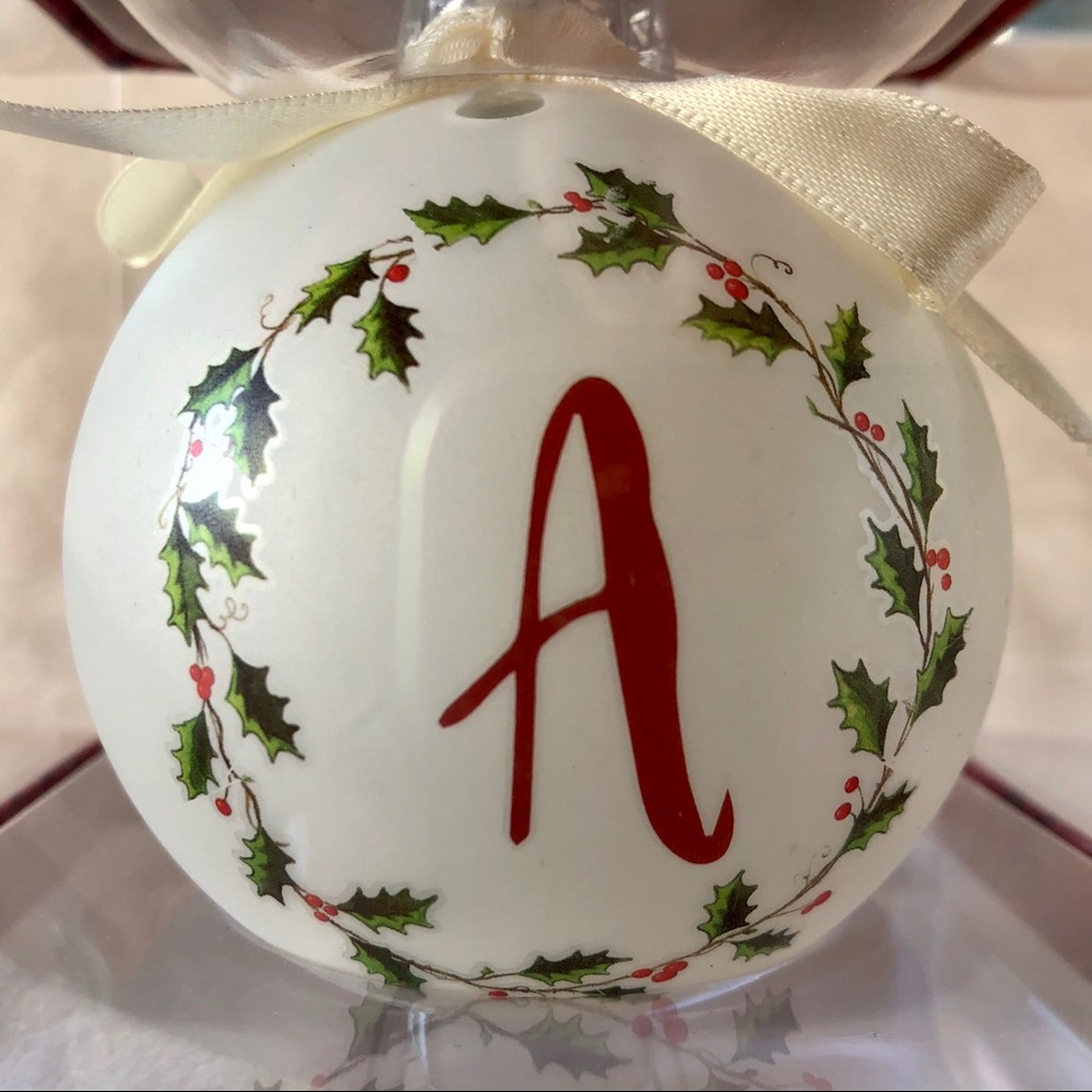 Living Quarters Letter A Monogram Christmas Holiday Tree Ornament